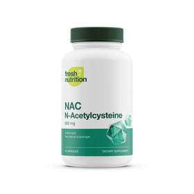 Fresh Nutrition NAC 600mg 90 capsules - vue de face
