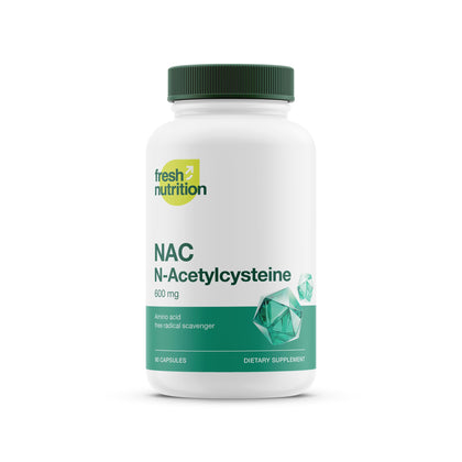 Fresh Nutrition NAC 600mg 90 capsules - vue de face