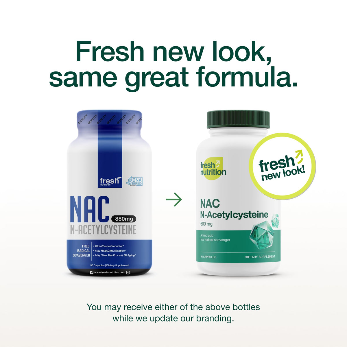 Fresh Nutrition NAC 600mg - capsules végétariennes