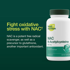 Fresh Nutrition NAC 600mg - emballage et informations