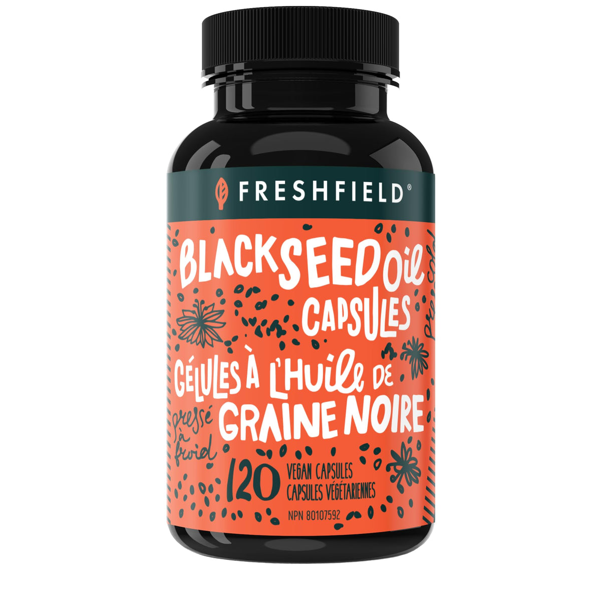 Freshfield Huile de Graines Noires 120 Capsules vue de face