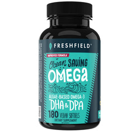 Freshfield Omega 3 DHA compléments alimentaires, vue avant de la bouteille