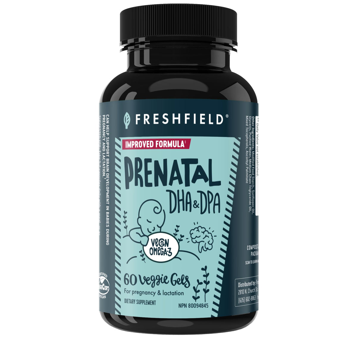 Freshfield Omega 3 DHA Végétal 70g - vue avant de l'emballage