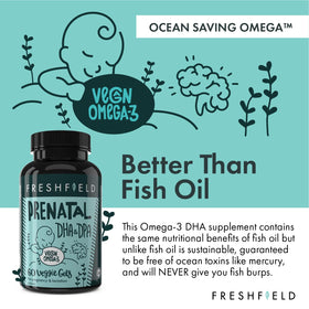 Freshfield Omega 3 DHA Végétal - étiquette avec ingrédients