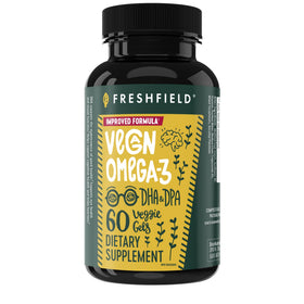 Freshfield Omega 3 Vegan Huile d'Algues face avant avec étiquette