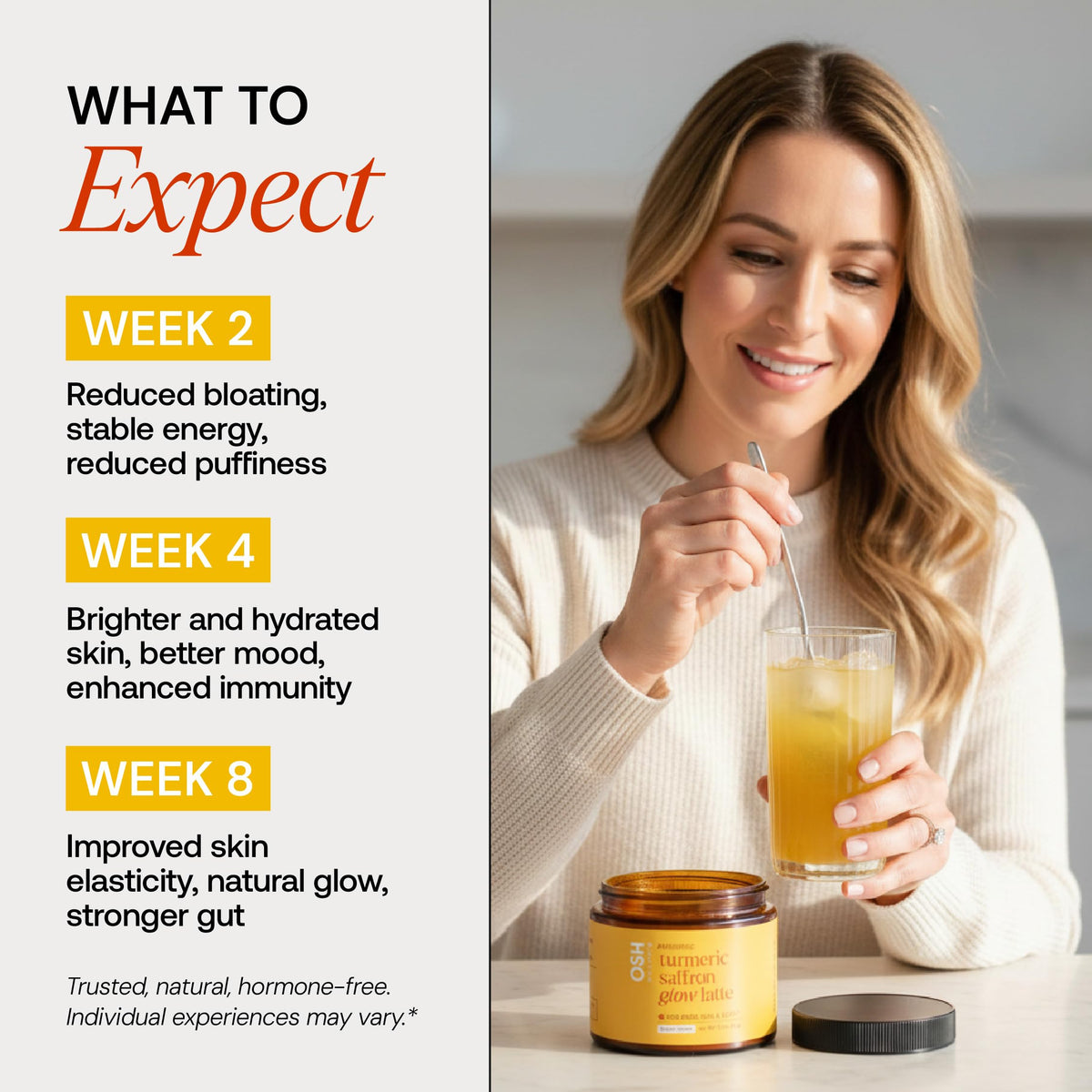 Freshly Moms Turmeric Saffron Glow Latte 109g - dégustation en extérieur
