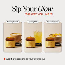 Freshly Moms Turmeric Saffron Glow Latte 109g - mélange dans un smoothie