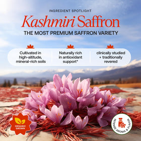 Freshly Moms Turmeric Saffron Glow Latte 109g - préparation avec lait chaud