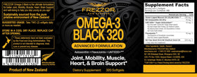 FREZZOR Omega 3 Black capsules d'huile de moules vertes, vue de côté