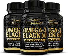 FREZZOR Omega 3 Black capsules front view with packaging