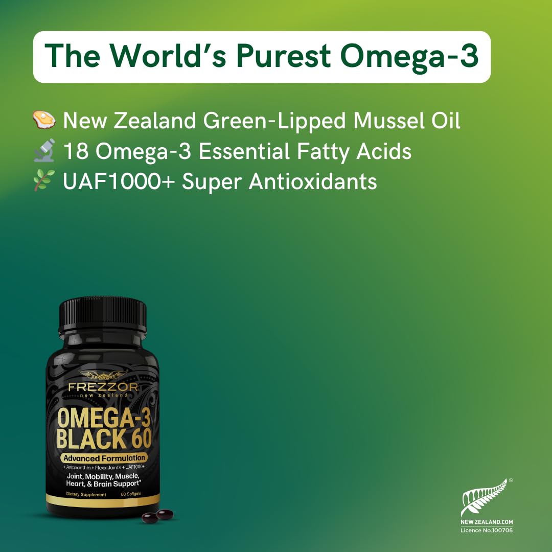 FREZZOR Omega 3 Black capsules, gros plan sur le produit