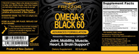 FREZZOR Omega 3 Black soft-gel capsules close-up