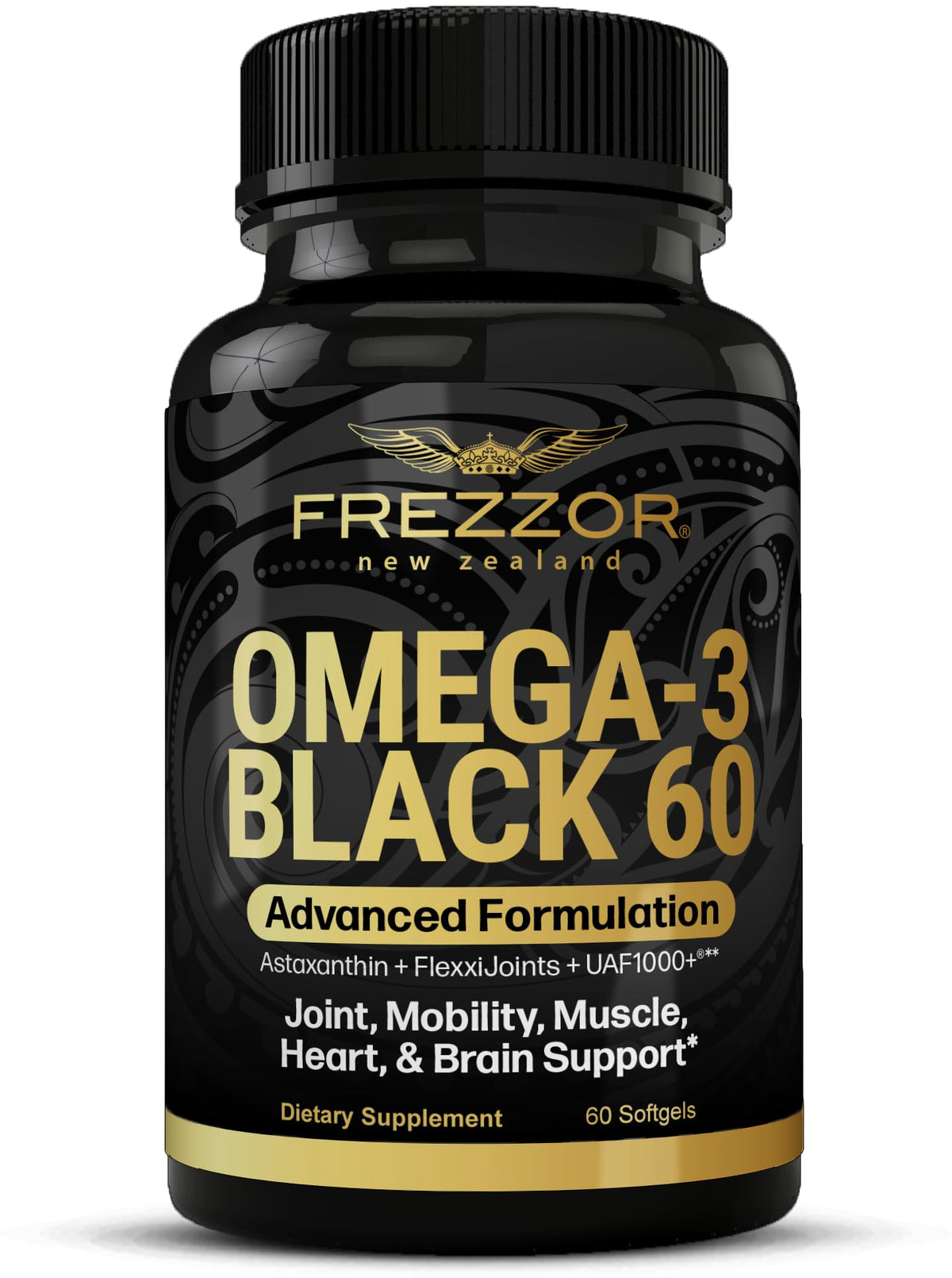 FREZZOR Omega 3 Noir 60 capsules devant l'emballage