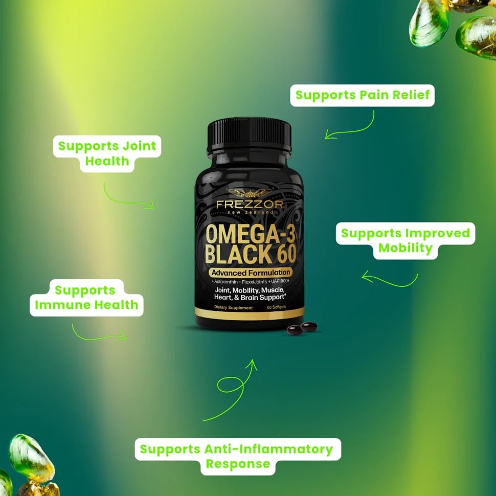 FREZZOR Omega 3 Noir capsules dans un environnement naturel