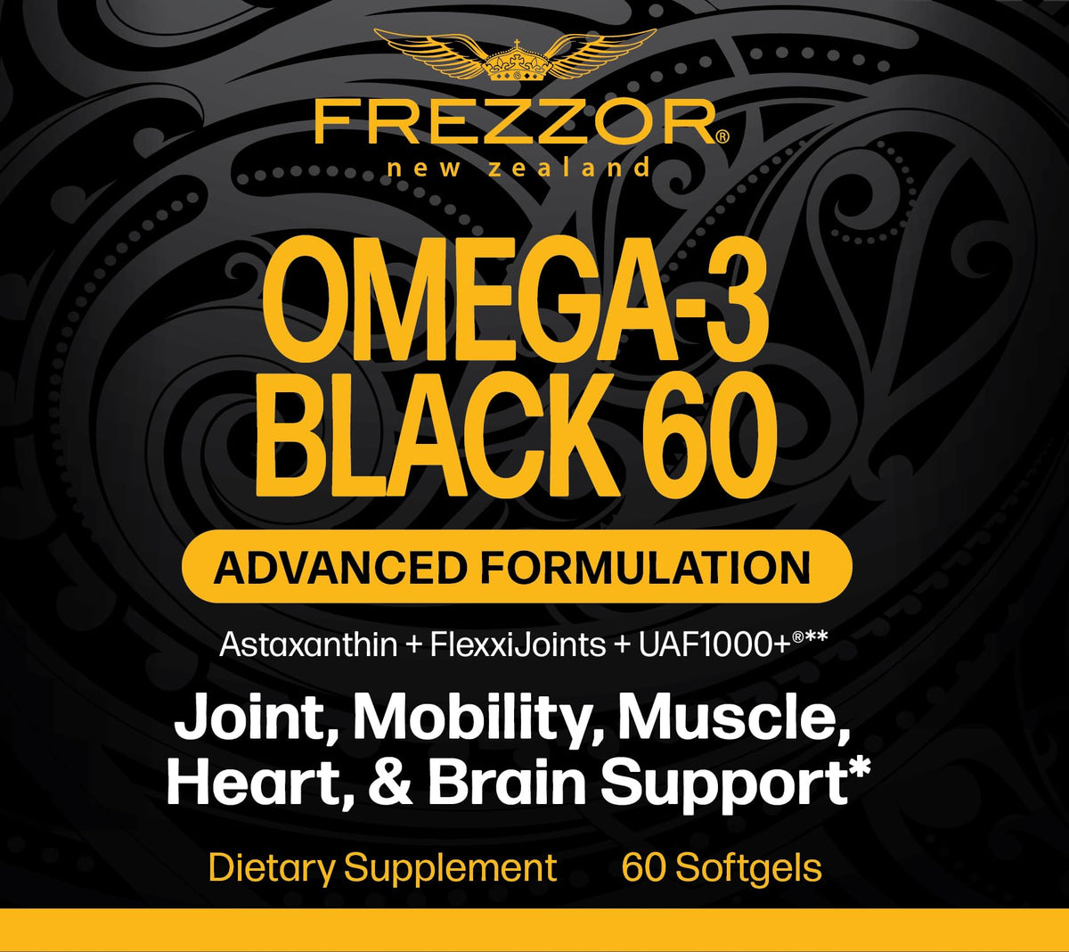 FREZZOR Omega 3 Noir capsules sur une cuillère