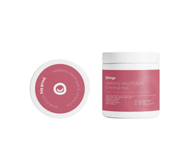 Fringe Poudre d'Électrolytes 168g avec packaging et framboises