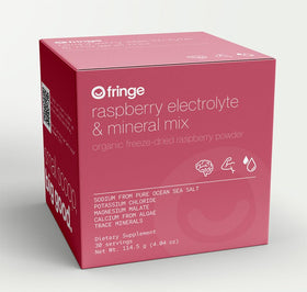 Fringe Poudre d'Électrolytes montrant le contenu en poudre