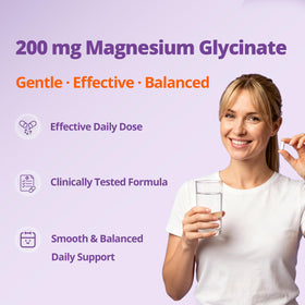 Frishantic Magnésium Glycinate 200mg flacon sur une table