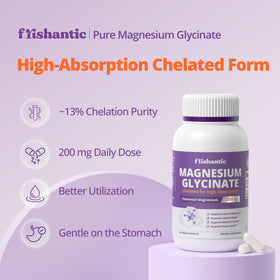 Frishantic Magnésium Glycinate 200mg gélules sur fond blanc