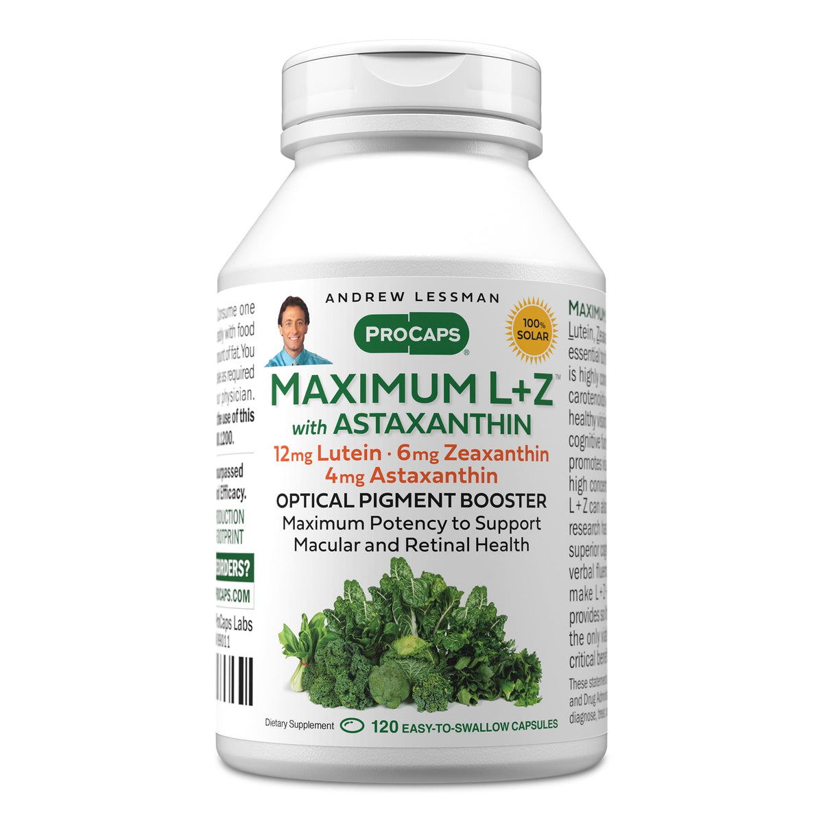 Front view of ANDREW LESSMAN ProCaps Maximum L+Z 120 softgels bottle