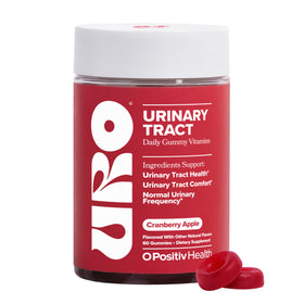 Front view of O Positiv URO Urinary Tract Gummies package