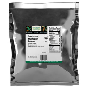 Frontier Co-op Poudre de Champignon Cordyceps Bio 118g vue avant avec emballage