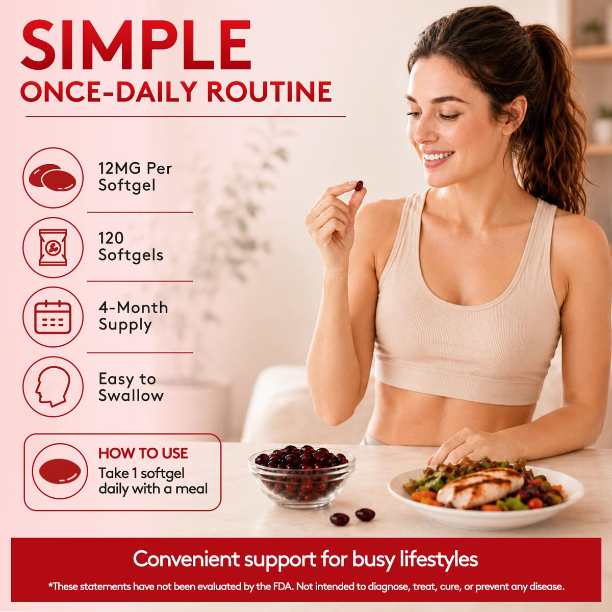 Fubienfit Astaxanthin 12mg sur un fond de nature
