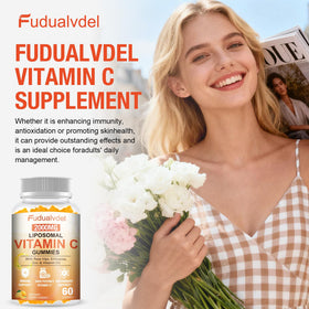 Fudualvdel Gummies de Vitamine C Liposomale, gummies dans une main