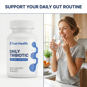 Fuel Health Supports Tribiotic packaging details
