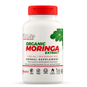 Full Life Moringa Oleifera capsules 120 veggie caps packaging