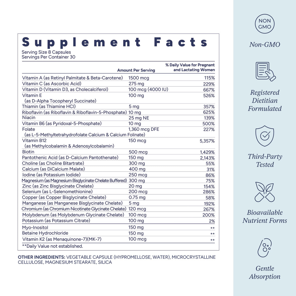 FullWell Compléments Alimentaires Prénatals 30 Portions - huile de poisson