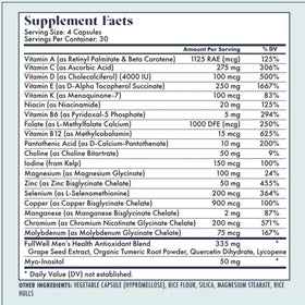 FullWell Multivitamine pour Hommes 120 capsules, vue de côté