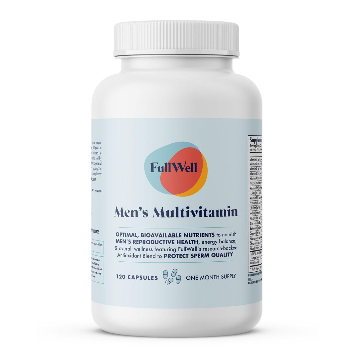 FullWell Multivitamine pour Hommes 120 capsules, vue de face