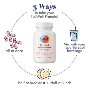 FullWell Multivitamine Prénatale Femme 240 Capsules avec eau