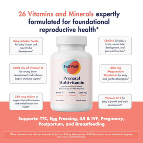 FullWell Multivitamine Prénatale Femme 240 Capsules côté vue