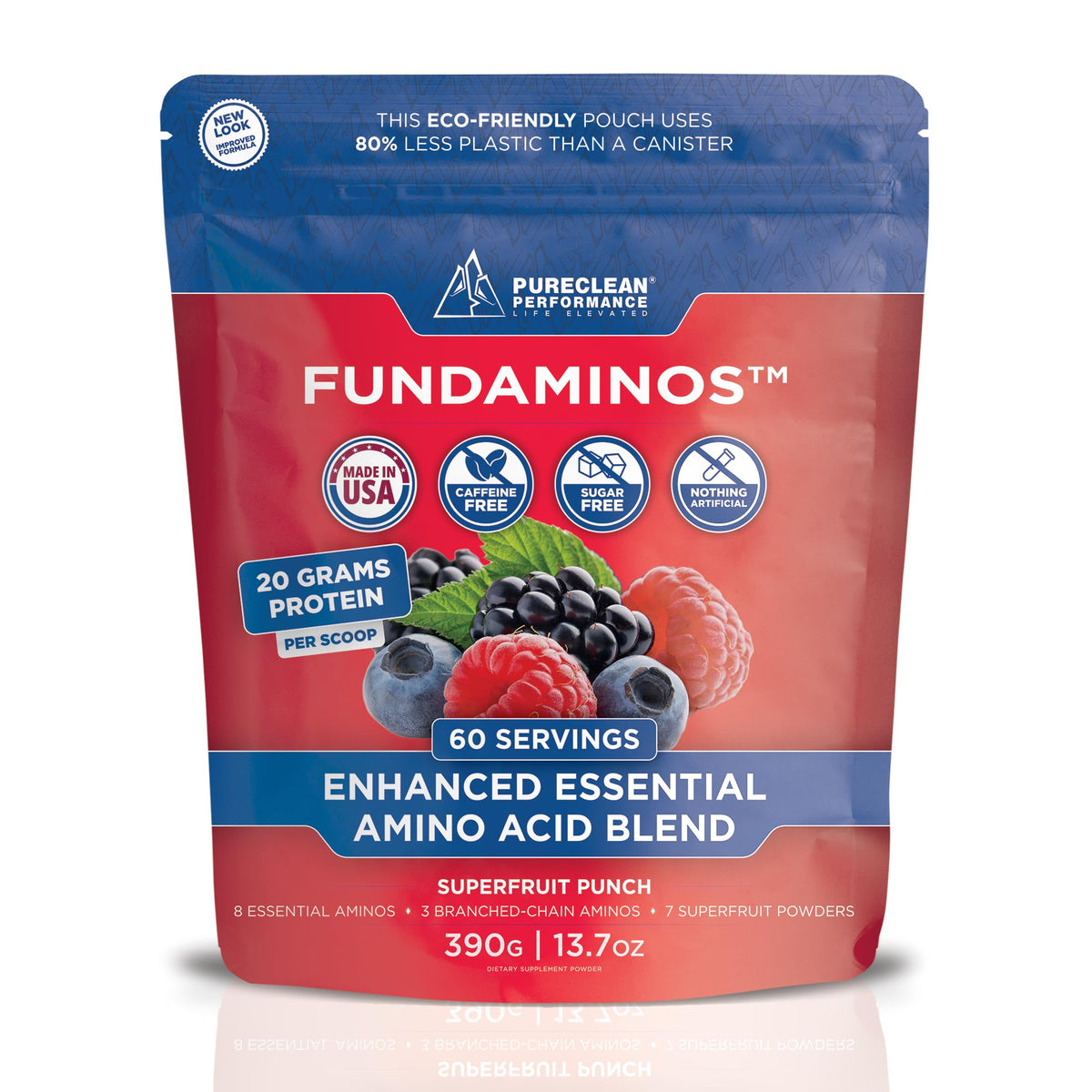FundAminos EAA + BCAA poudre bio 408g vue de face