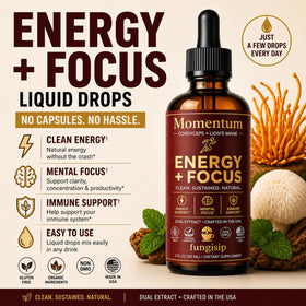 FUNGISIP Tincture Cordyceps et Lion's Mane 2 oz étiquette