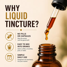 FUNGISIP Tincture Cordyceps et Lion's Mane 2 oz sur une table