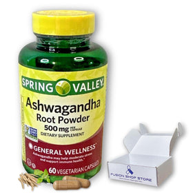FUSION SHOP STORE Ashwagandha 500mg capsules boîte vue avant