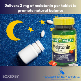 FUSION SHOP STORE comprimés de mélatonine 3 mg goût fraise