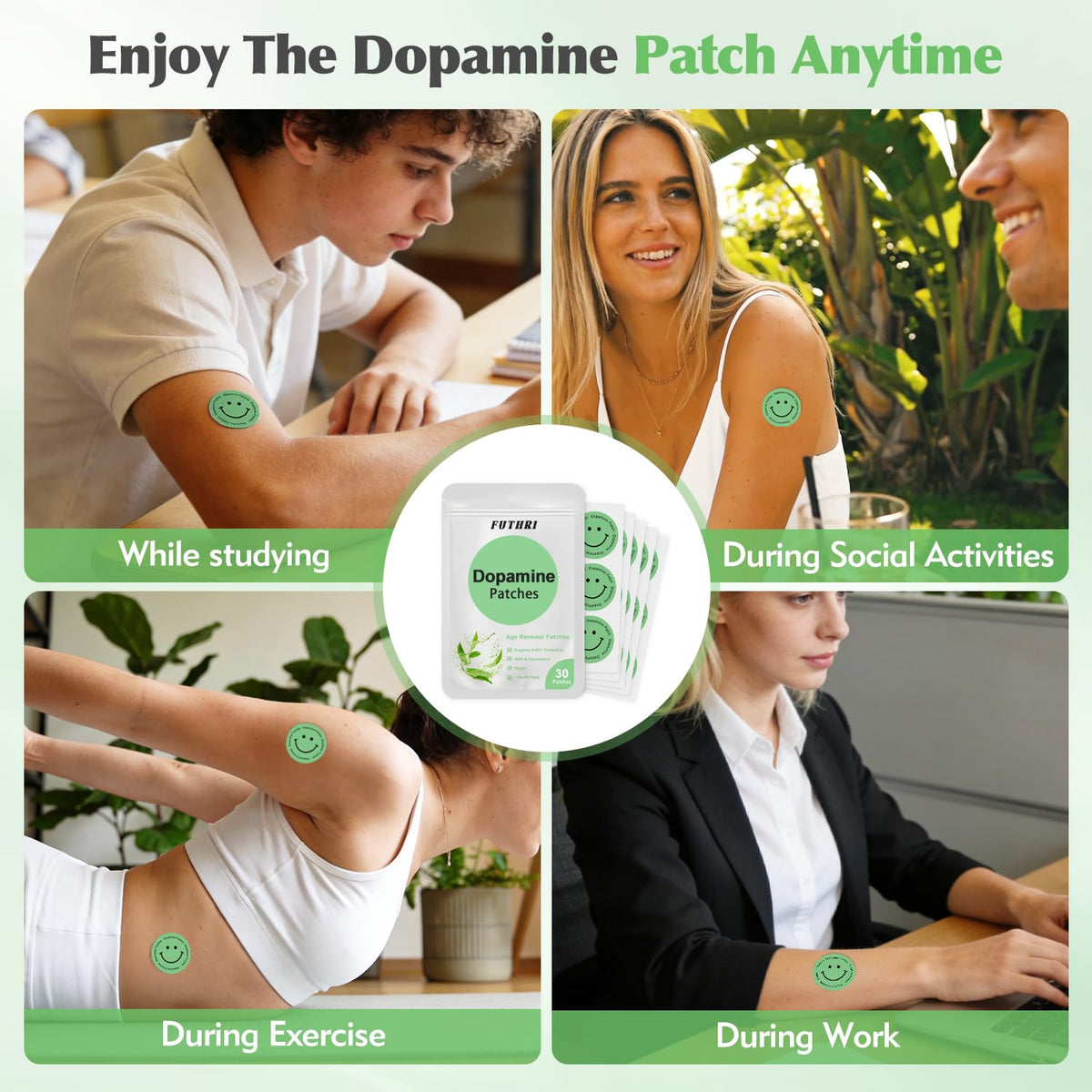 FUTHRI Patch Dopamine 60 unités vue de côté