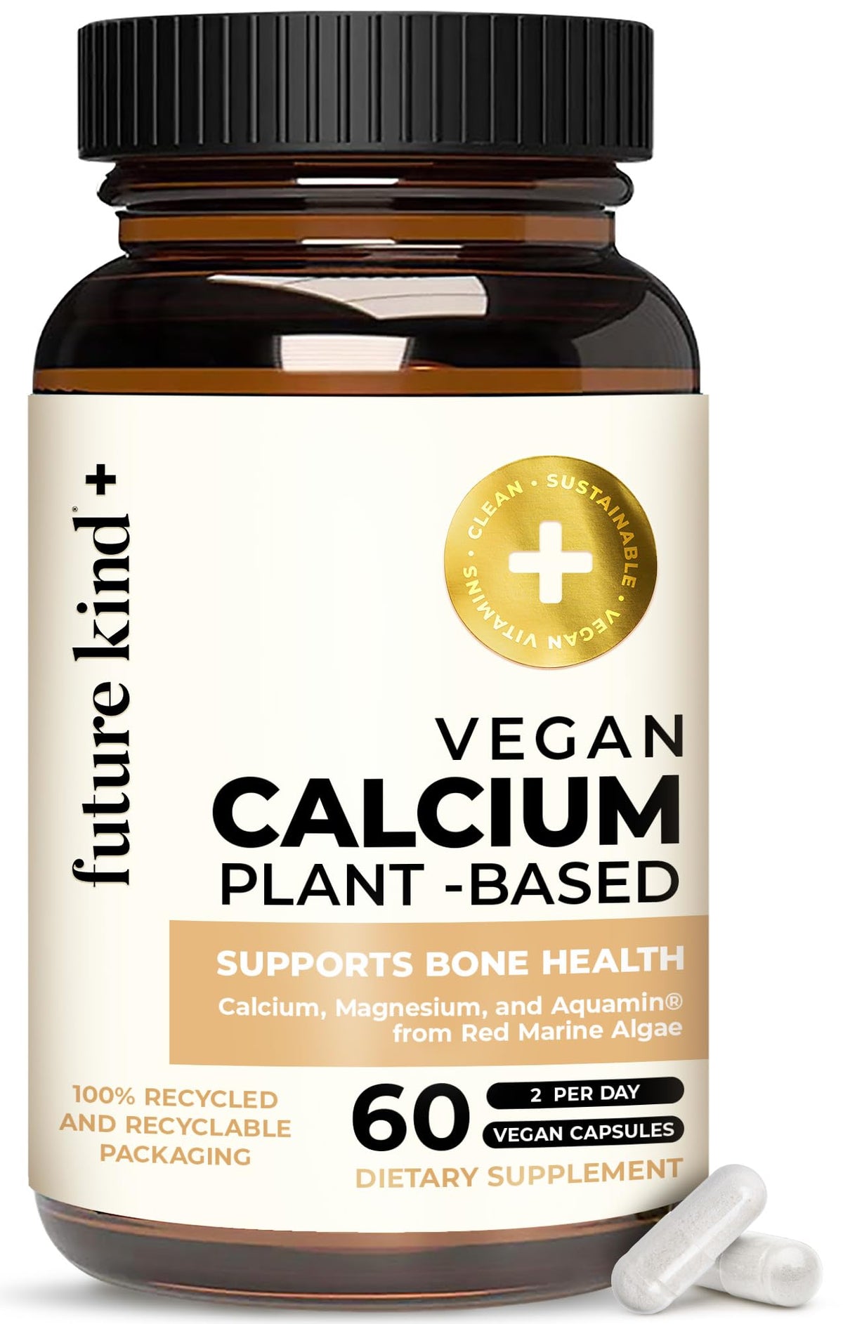 Future Kind complément alimentaire calcium 60 capsules vue de face
