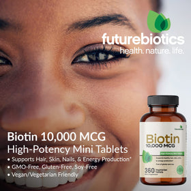 Futurebiotics Biotine 10 000 mcg boîte avec 180 comprimés