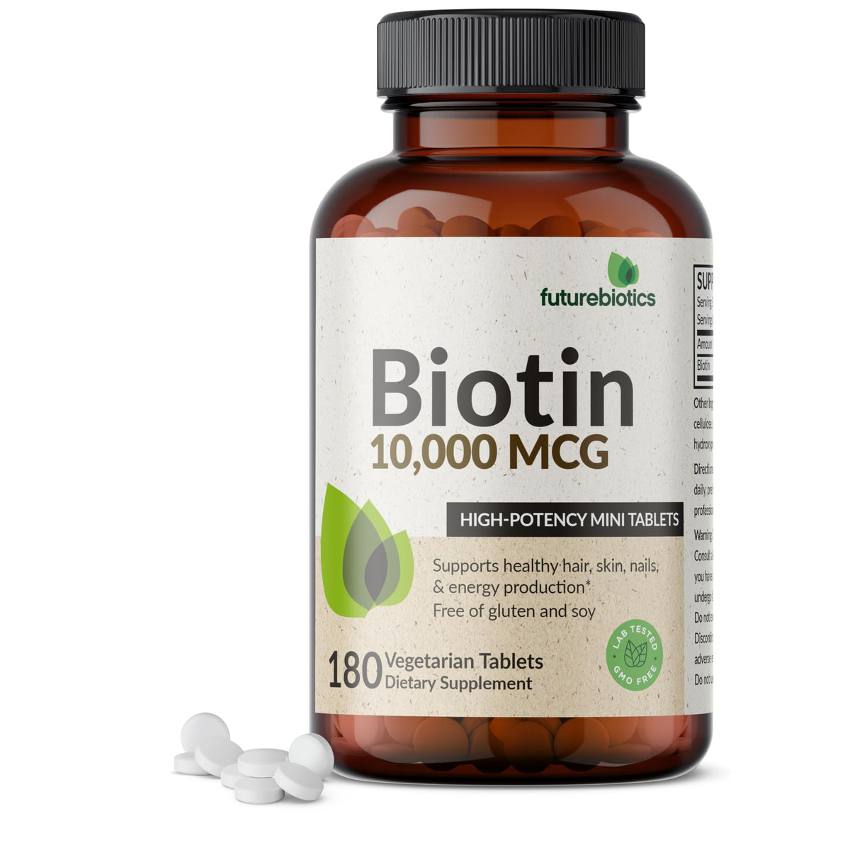 Futurebiotics Biotine 10 000 mcg comprimés végétariens face