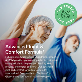 Futurebiotics Glucosamine Chondroitin 180 capsules sur fond blanc
