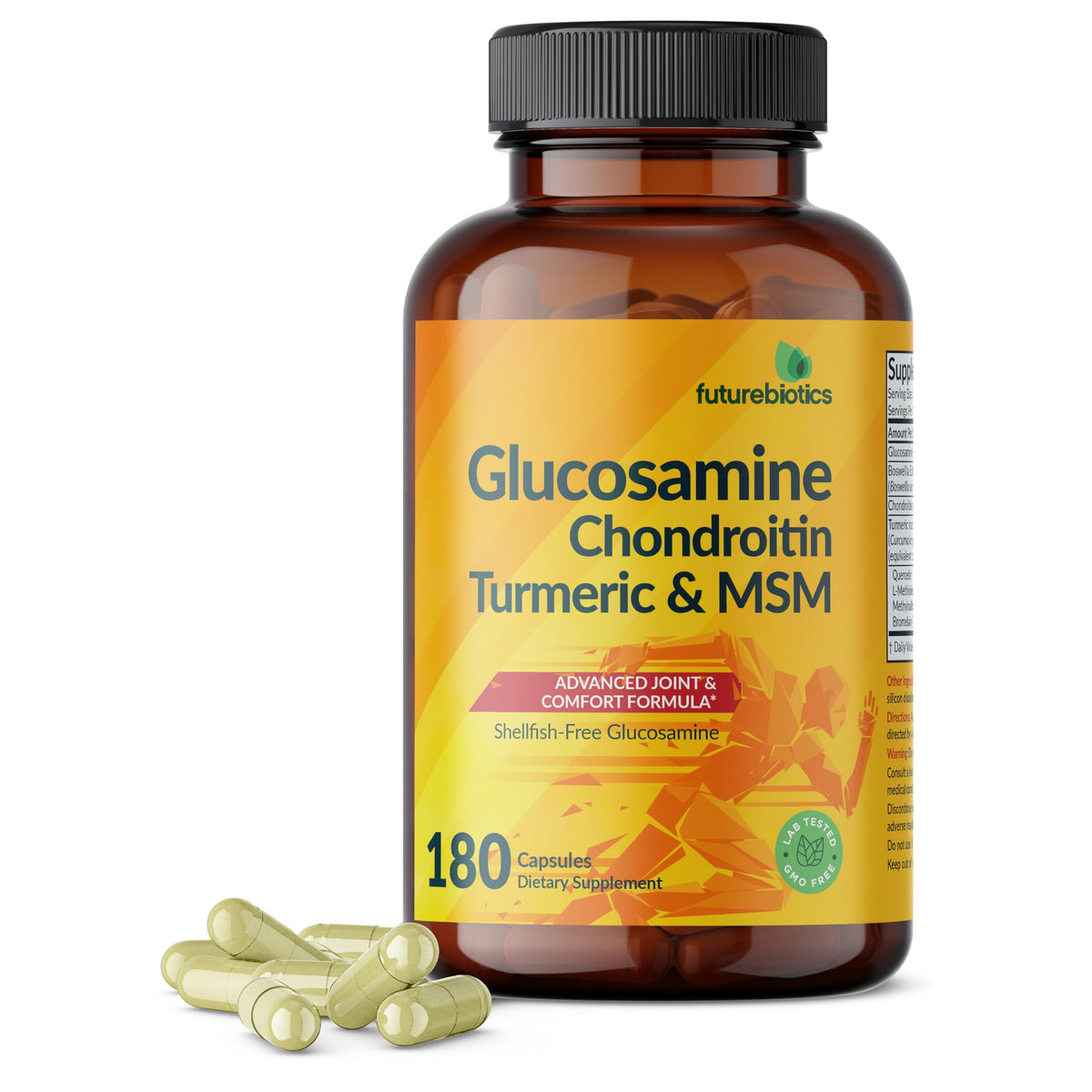 Futurebiotics Glucosamine Chondroitin 180 capsules vue avant