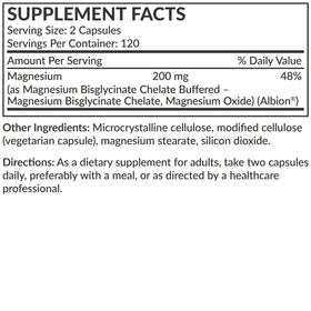 Futurebiotics Glycinate de Magnésium 200 mg sur fond blanc