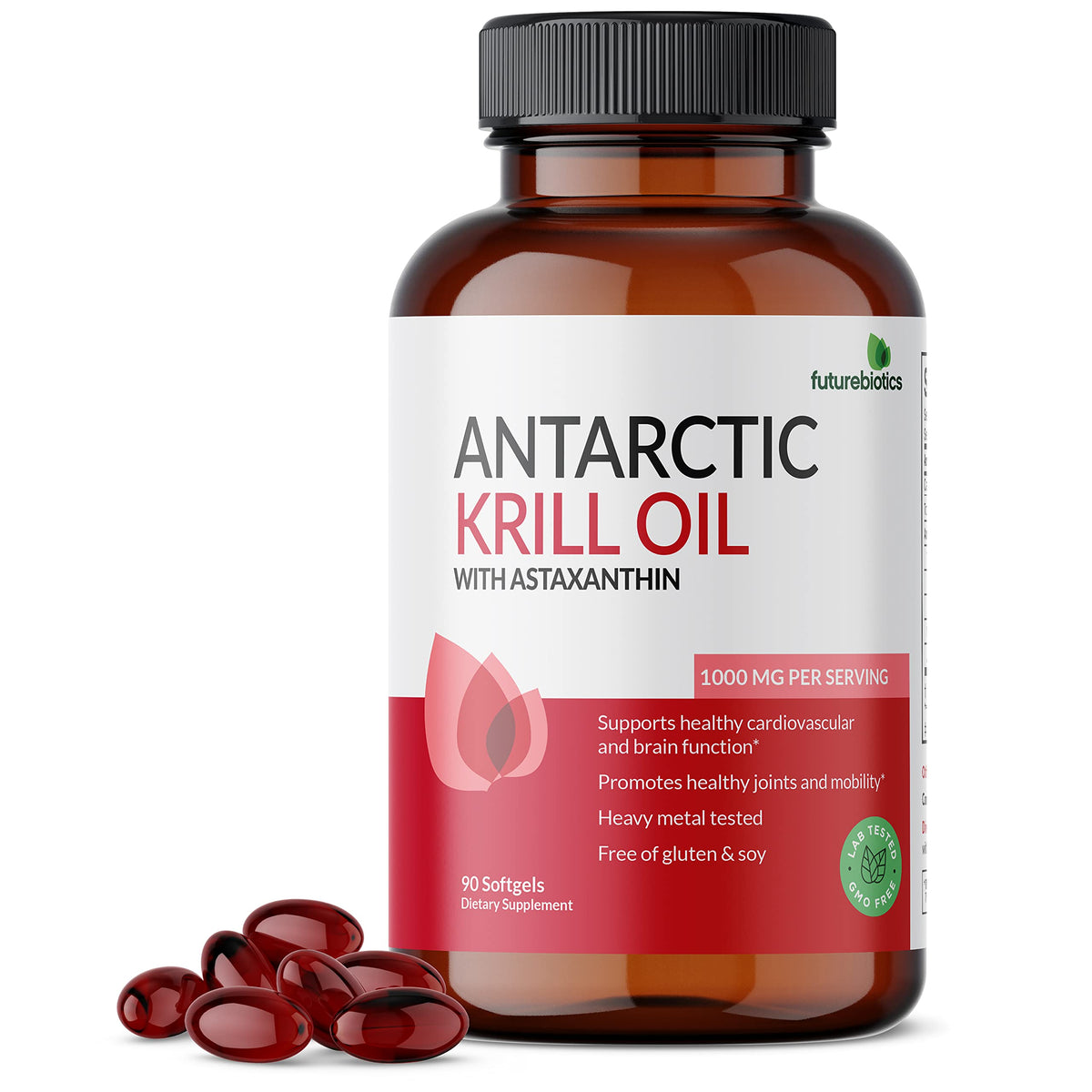 Futurebiotics Huile de Krill Antarctique 1000 mg boîte vue avant