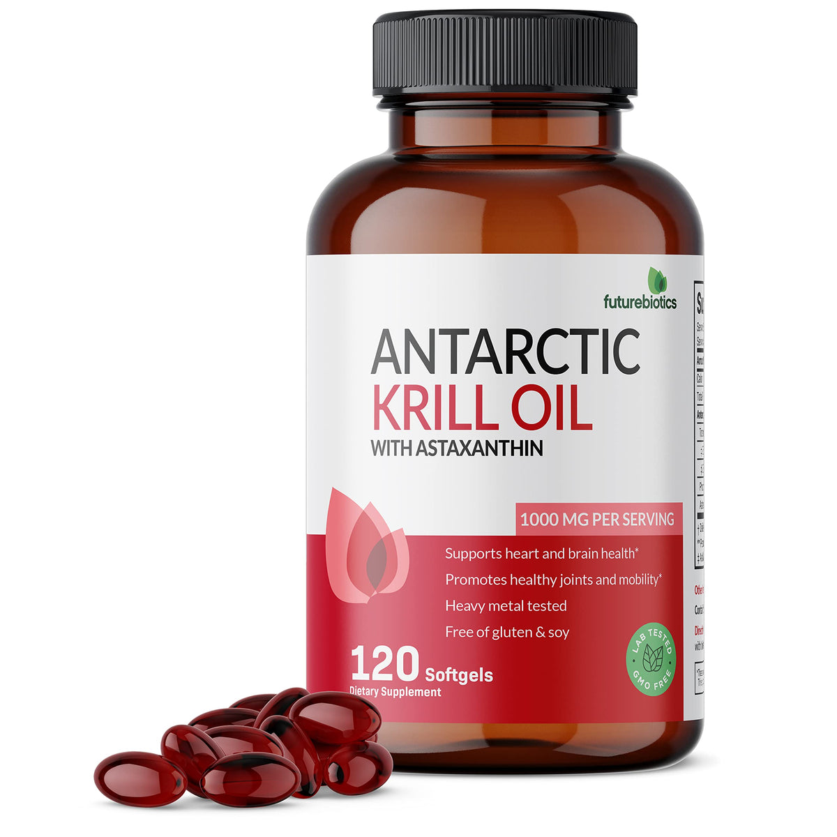 Futurebiotics huile de krill antarctique 1000 mg gélules avant