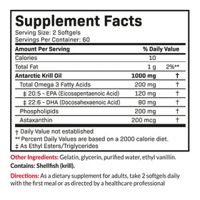 Futurebiotics huile de krill antarctique 1000 mg gélules avec des ingrédients naturels